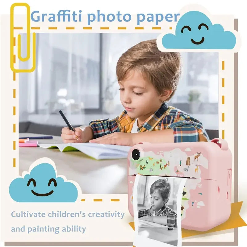 Children Digital Camera Instant Print for Kids Thermal Print